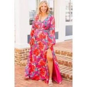 Shop The Mint Way Too Complicated Maxi Dress – Pink Floral L